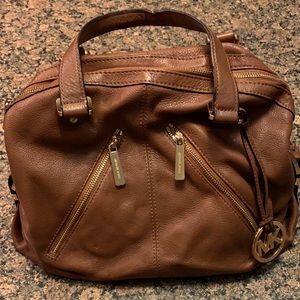 Michael kors leather cognac purse